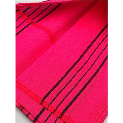 Bath Towel Мочалка-полотенце для душа с пилинг-эффектом / Basic Long Exfoliating Towel, малиновый