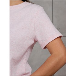 Футболка "Вязаная" розовый меланж