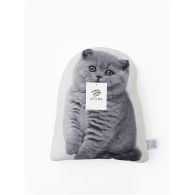 Подушка «Этель» Fluffy kitten, 40×33 см, 100% п/э, велюр