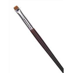Kristaller Кисть для макияжа глаз и бровей, прямая, дерево, нейлон, коричневый, 16 см