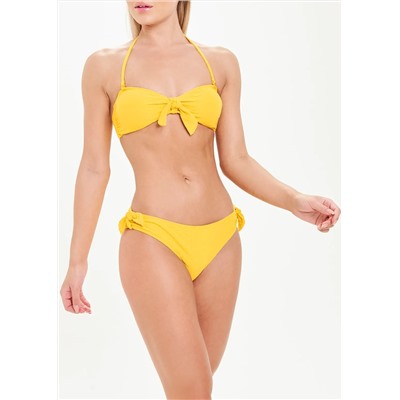 Textured Bow Bikini Bottoms
