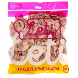 Шар латексный 9“, хром, набор 100 шт, цвет металлический бронзовый