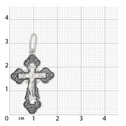 крест из серебра частично черненый штампованный