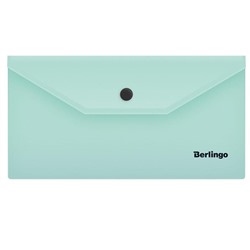Папка-конверт на кнопке Berlingo "Instinct" С6, 180мкм, мятный