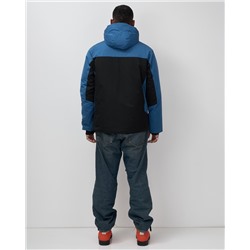 Горнолыжная куртка мужская зимняя черного цвета 7612Ch