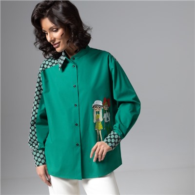 Рубашка комбинированная с сеткой, Моя философия – шик