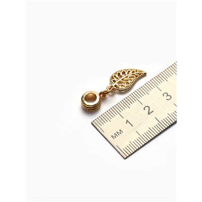 Подвеска «Лист», цвет золото