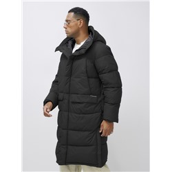 Парка MTFORCE мужская зимняя модная удлиненная спортивная черного цвета 2416_1Ch