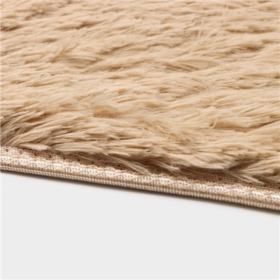 Коврик Доляна «Пушистик», 40×60 см, бежевый