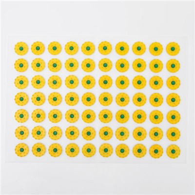 Аппликатор «Кузнецова», 70 колючек, спантекс, 23×32 см, жёлтый.