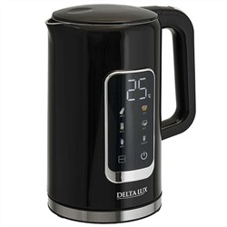 Чайник электрический 2200 Вт, 1,7 л DELTA LUX DE-1016 черный