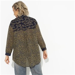 Рубашка асимметричного кроя, Жемчужина образа (green)