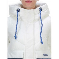 9190 WHITE Пальто зимнее женское EVCANBADY (200 гр. холлофайбера)