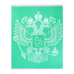Тетрадь 96 листов в клетку Calligrata «Символика. Герб», обложка мелованный картон, глянцевая ламинация, блок офсет МИКС