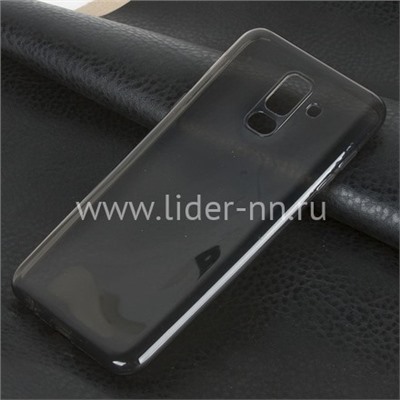 Задняя панель для Samsung Galaxy A6 Plus 2018 SM-A605M Силикон  черная (пакет) Brauffen