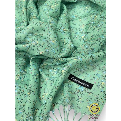 Палантин из хлопка и бамбука премиум Арт 2459/7 фон цвета светлый авокадо