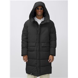 Парка MTFORCE мужская зимняя модная удлиненная спортивная черного цвета 2416_1Ch