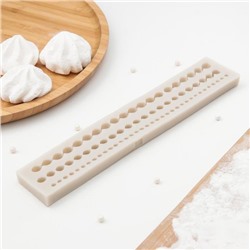 Молд для заливки Доляна «Жемчужная нить», силикон, 23×4 см, розовый