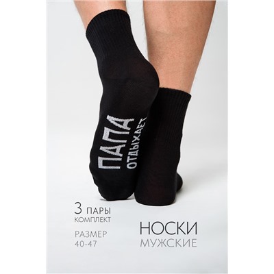 Носки мужские Папа отдыхает (набор 3 пары)