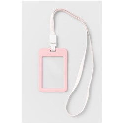 Держатель для карт с шнурком "Clear color", pink (11*7 см)