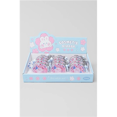 Зеркало-шейкер раскладное с шнурком "Fresh", голубое, шоу-бокс 12 шт.