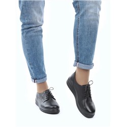 03-5066 BLACK Полуботинки женские (натуральная кожа)