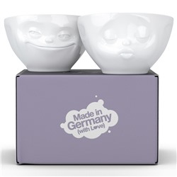 Набор чаш Grinning & Kissing, 200 мл, белый, 2 шт.