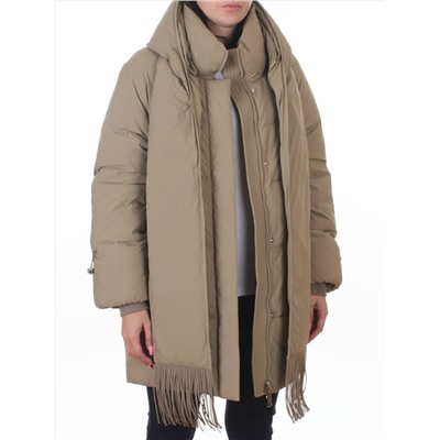 H781 DK. BEIGE Куртка зимняя женская (200 гр. холлофайбер)