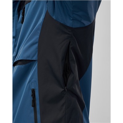 Горнолыжная куртка мужская зимняя синего цвета 7616S