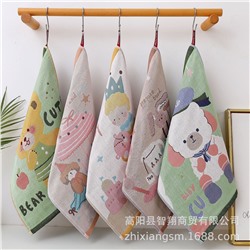 Cotton gauze towel, children's scarf for kindergarten, wholesale