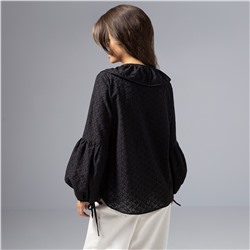 Блуза из хлопка, Пленительная грация (черная)