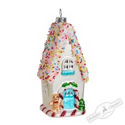 Домик рождественский (стекло) 5х5х12 см