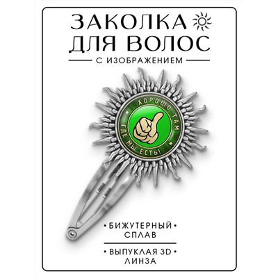HZG-0370 Заколка Хорошо там, где мы есть