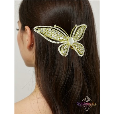 Заколка автомат для волос со стразами «Блеск элегантности» 3 штуки ЭЛЗ16/02