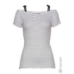 Off Shoulder Shirt ringel Размер Gr. 36/38, Цвет weiß/schwarz, Бренд Kangaroos