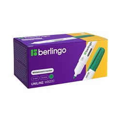 Маркер для белых досок Berlingo "Uniline WB200" зеленый, пулевидный, 2мм