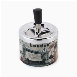 Пепельница бездымная «Лондон», для сигарет и стиков, 12×9 см