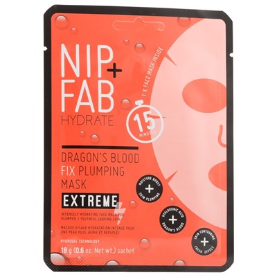 Nip + Fab Dragons Blood Xtreme Plumping Sheet Mask Maske Masken & Peelings, 1 шт.
