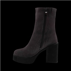 Ботинки из натуральной кожи на меху РА 20-3 темно фиолетовые