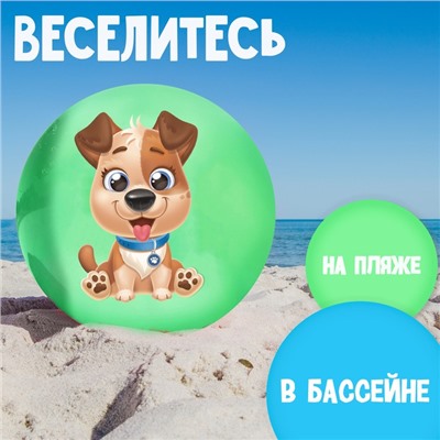 Мяч детский «Пёсик» 22 см, 60 г, цвета микс