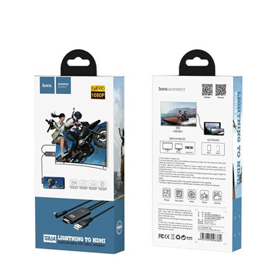 Кабель Hoco UA14 Lightning To HDMI audio video HD cable adapter 2м