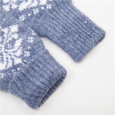 Варежки женские Baranowool, цвет джинс, размер 18