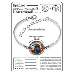 BSI-0092 Браслет металлический Огненный орёл