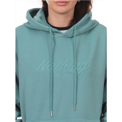 A17 TURQUOISE Толстовка  женская с капюшоном (85% хлопок, 15% полиэстер)
