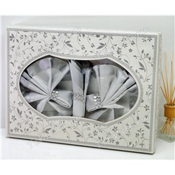 Скатерть 160x220 см. с Набором Салфеток и Колец на 8 персон - Zelal