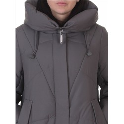A616 GRAY Пальто зимнее женское (верблюжья шерсть, +120 гр. холлофайбер)