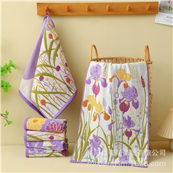 Quick dry cute cotton gauze bath towel for home use