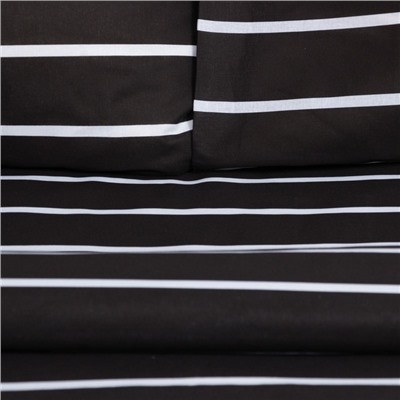 Постельное бельё Этель 2 сп Black stripes 175х215 см, 200х220 см, 70х70 см-2 шт, 100% хлопок, поплин