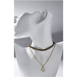 Чокер «Дуэт» сердце, цвет чёрно-золотой, L=30 см