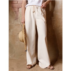 Свободные брюки из плотного лиоцелла на резинке